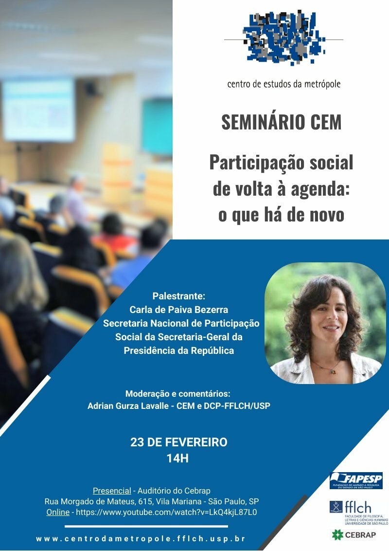 Seminário CEM: Participação social de volta à agenda: o que há de novo