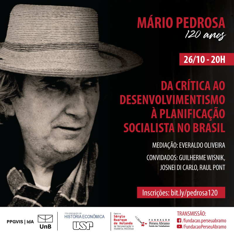 O seminário semanal 120 anos Mário Pedrosa segue realizando debates semanais