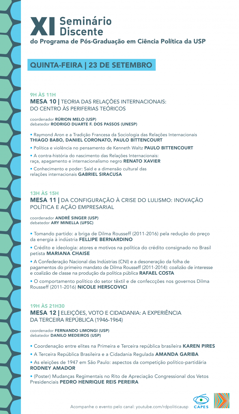 23 de setembro - programação