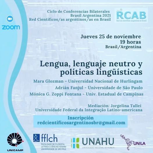 Conferencia "Lengua, lenguaje neutro y políticas lingüísticas".