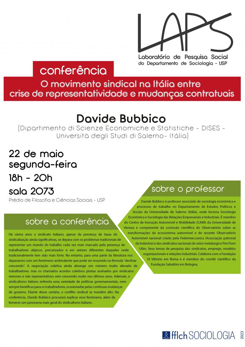 Cartaz Conferencia Bubbico