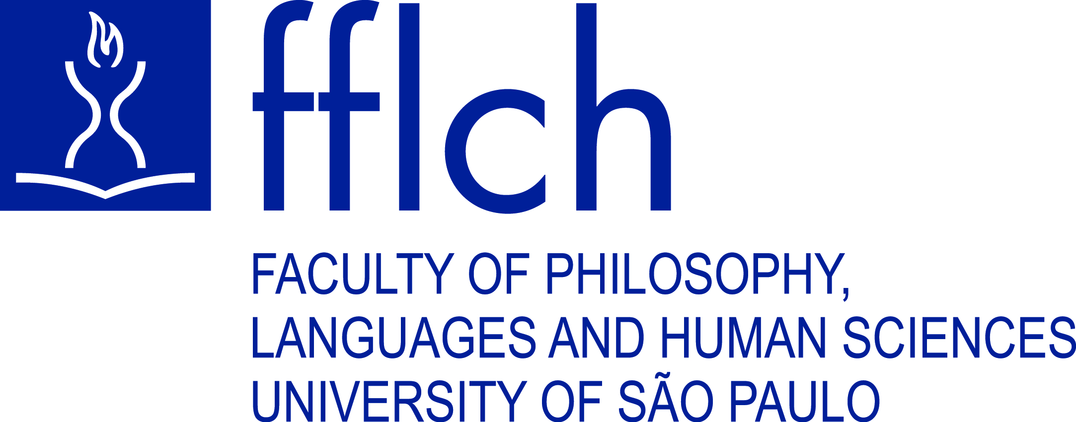 Logo em inglês da Faculdade de Filosofia, Letras e Ciências Humanas