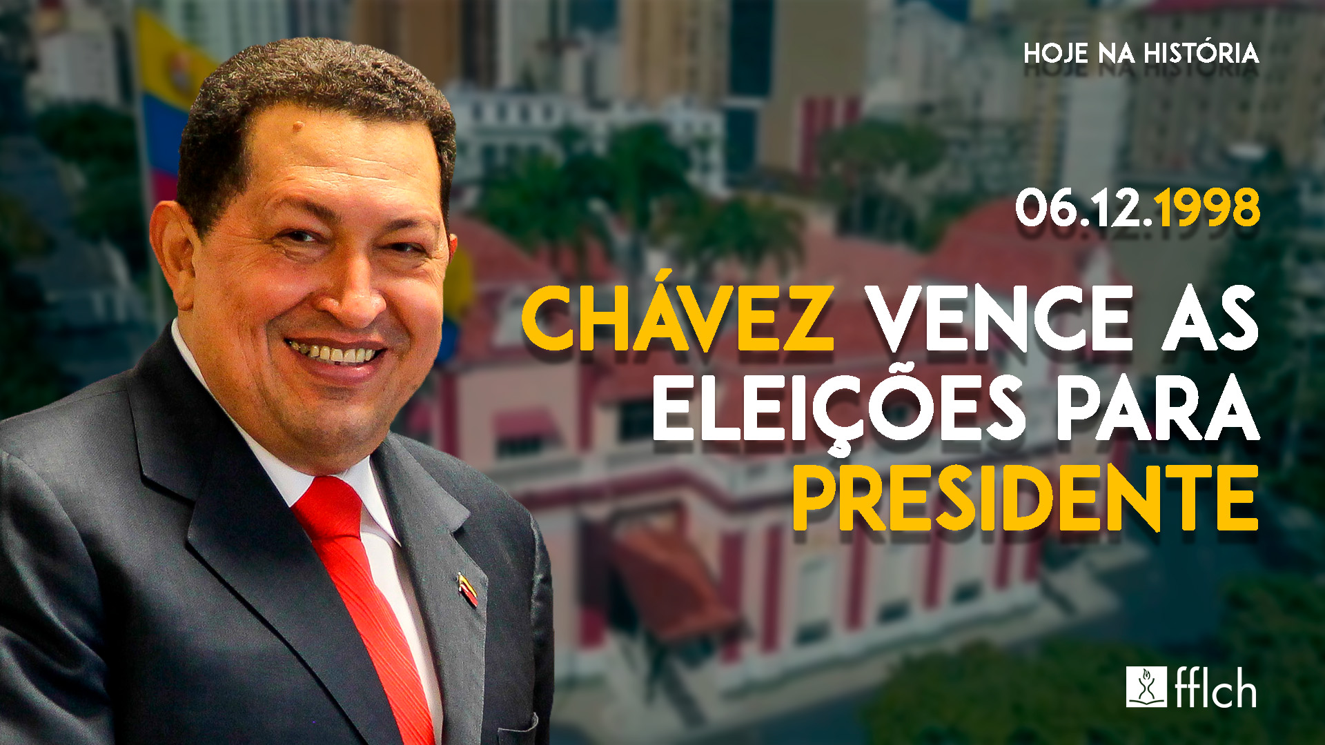 Chavéz vence as eleições presidenciais pela primeira vez