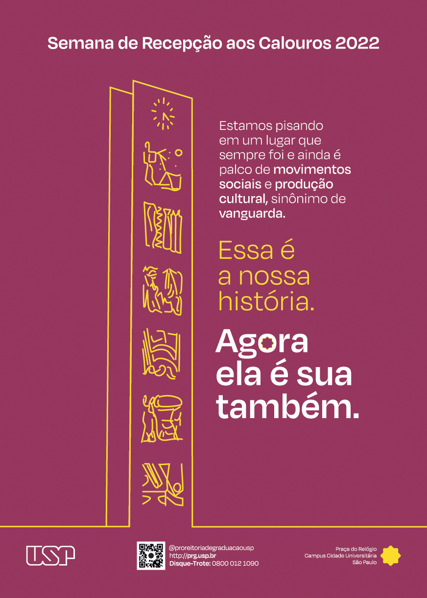 Semana de Recepção aos Calouros - cartaz USP São Paulo